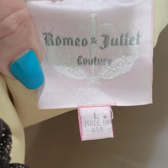 ROMEO & Juliette Couture Seersucker lined crackle maxi dress gown strapless - Picture 12 of 12